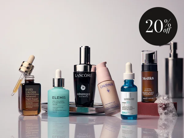 🌟 Glow up time! LookFantastic is serving 20% off dreamy serums today! 😍✨ Perfect your skincare routine and see results from the first drop to the last! ✨🧴 Shop now and let your skin do the talking! #SkincareGoals #LookFantastic