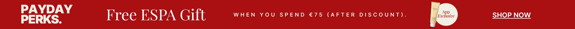 App Exclusive Free ESPA Gift when you spend €75